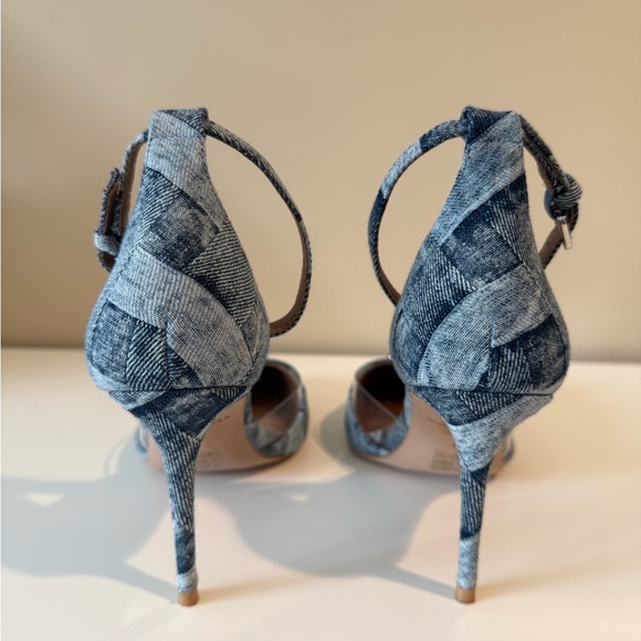 Kurt Geiger London BELGRAVIA Ankle-Strap Pumps in Blue Denim - Picture 4 of 5